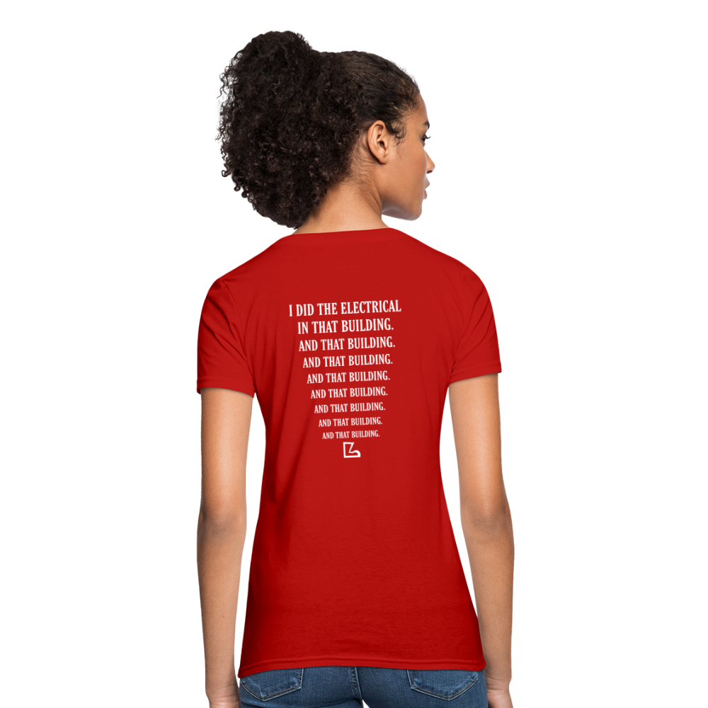 I Did the Electrical T-shirt - red