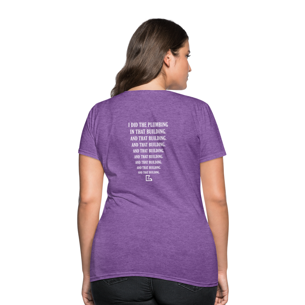 I Did the Plumbing T-shirt - purple heather