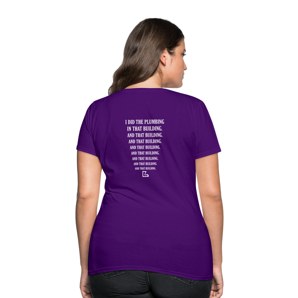 I Did the Plumbing T-shirt - purple