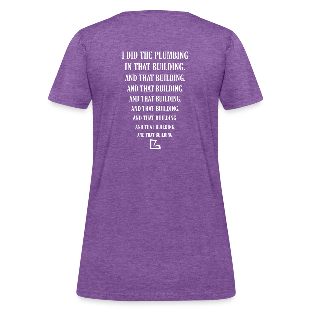 I Did the Plumbing T-shirt - purple heather