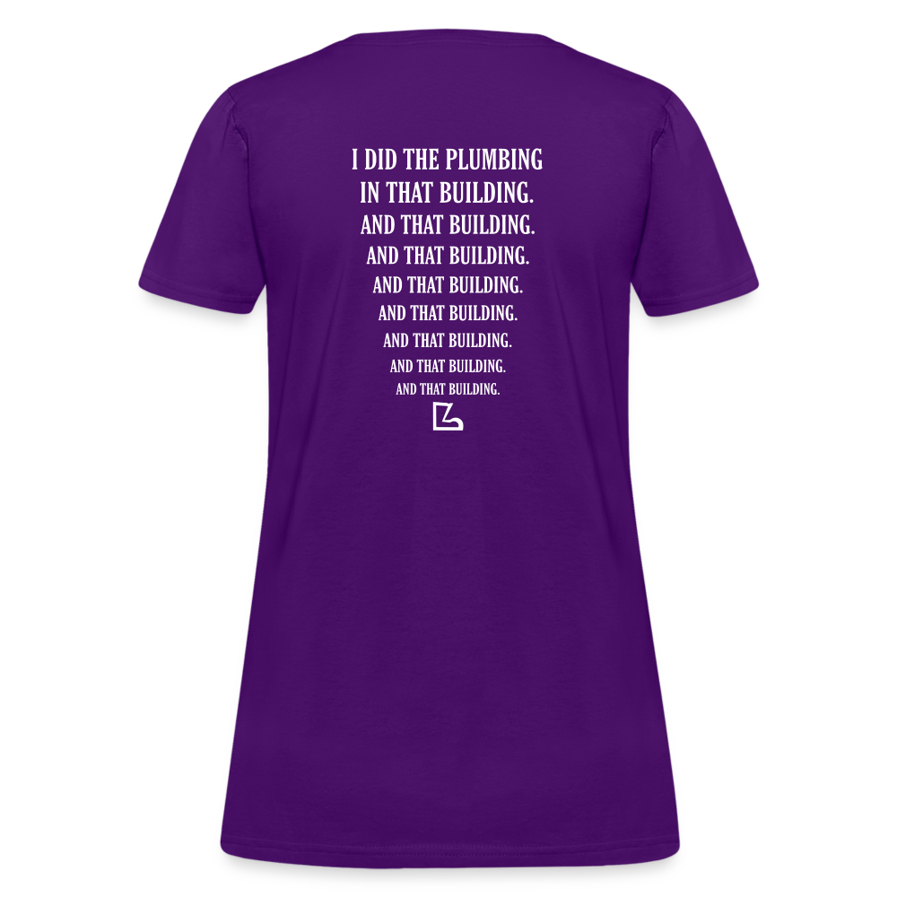 I Did the Plumbing T-shirt - purple