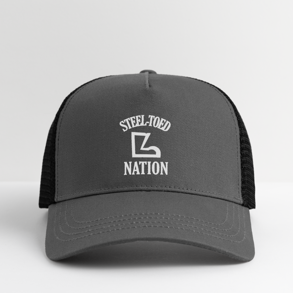 Classic Logo Eco Trucker Cap - smoke grey/black