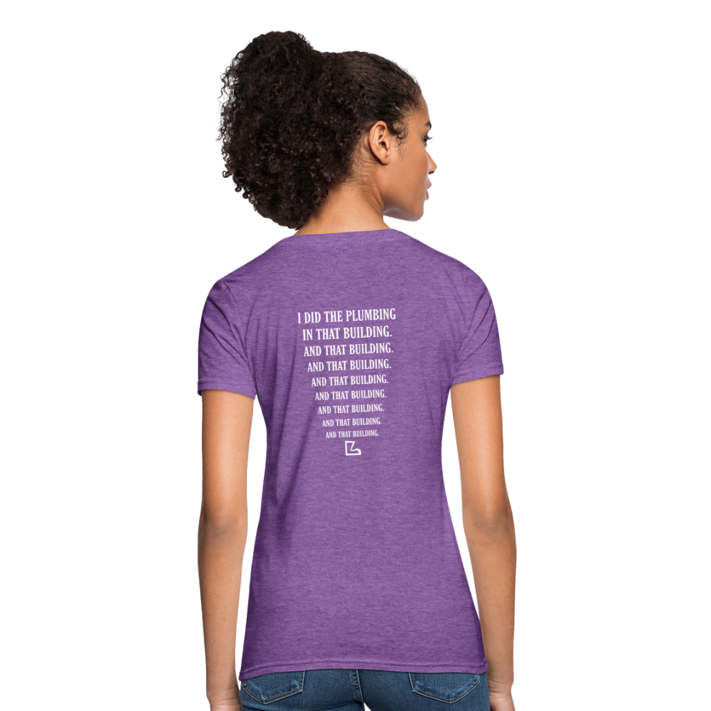 I Did the Plumbing T-shirt - purple heather