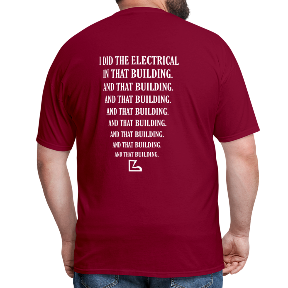 I Did The Electrical Tee - burgundy