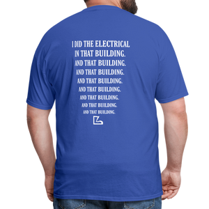 I Did The Electrical Tee - royal blue