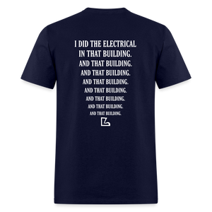 I Did The Electrical Tee - navy