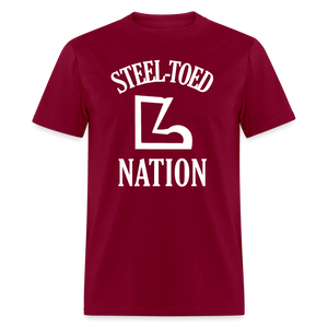 Steel-Toed Nation Classic Tee - burgundy