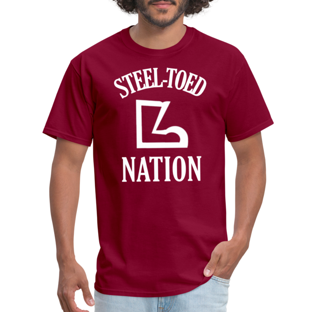 Steel-Toed Nation Classic Tee - burgundy