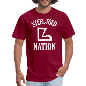 Steel-Toed Nation Classic Tee - burgundy