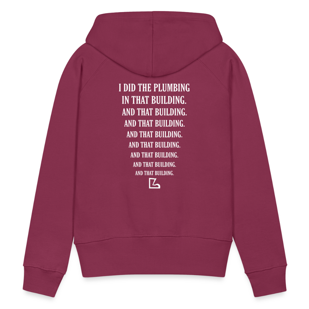 I Did the Plumbing Hoodie - burgundy